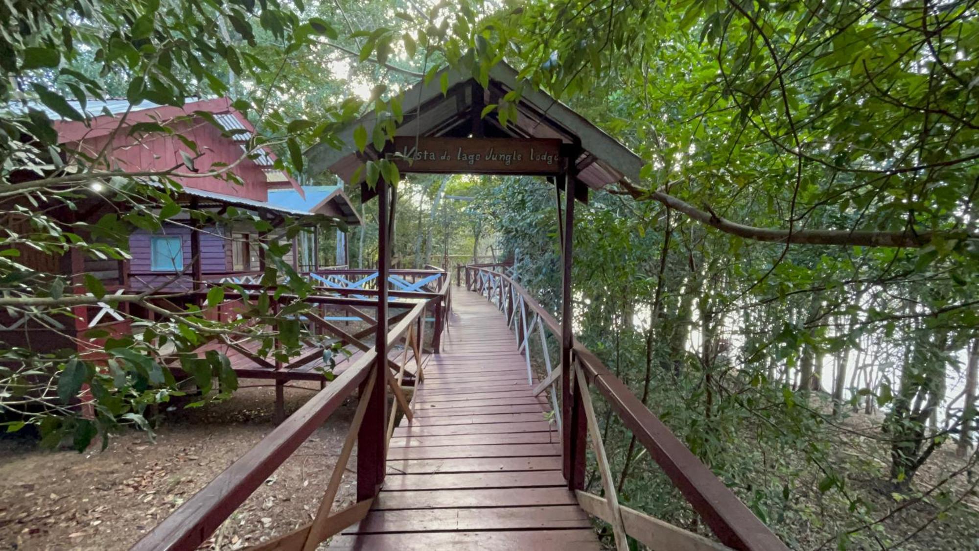 Vista Do Lago Jungle Lodge Cajual Bagian luar foto