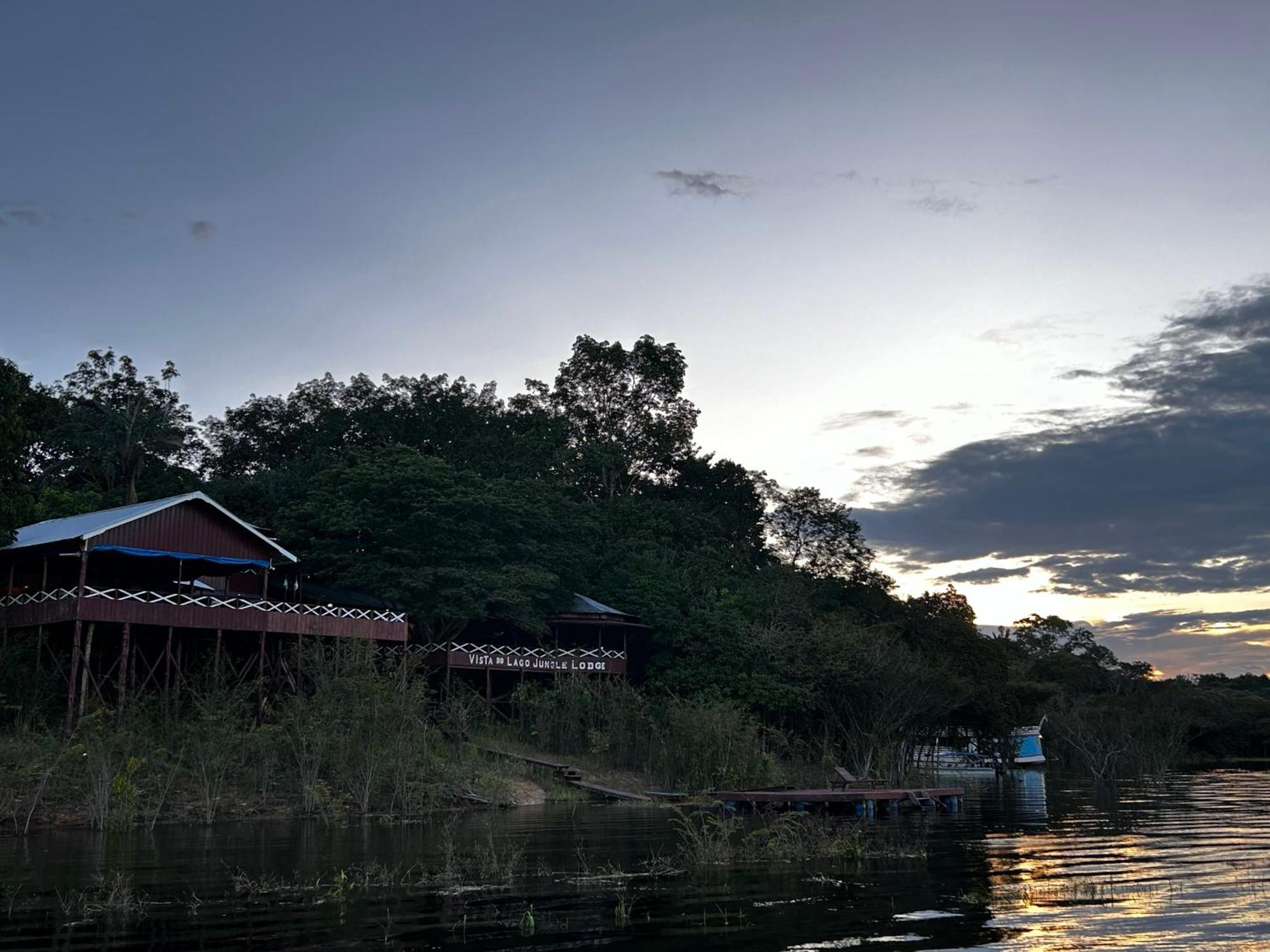 Vista Do Lago Jungle Lodge Cajual Bagian luar foto