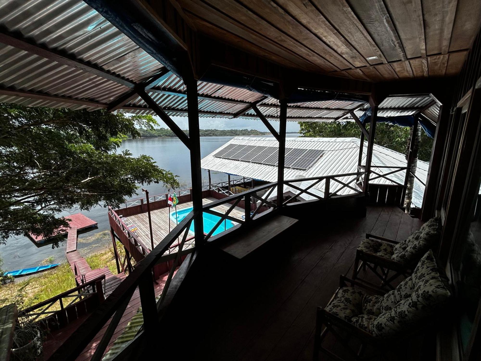 Vista Do Lago Jungle Lodge Cajual Bagian luar foto